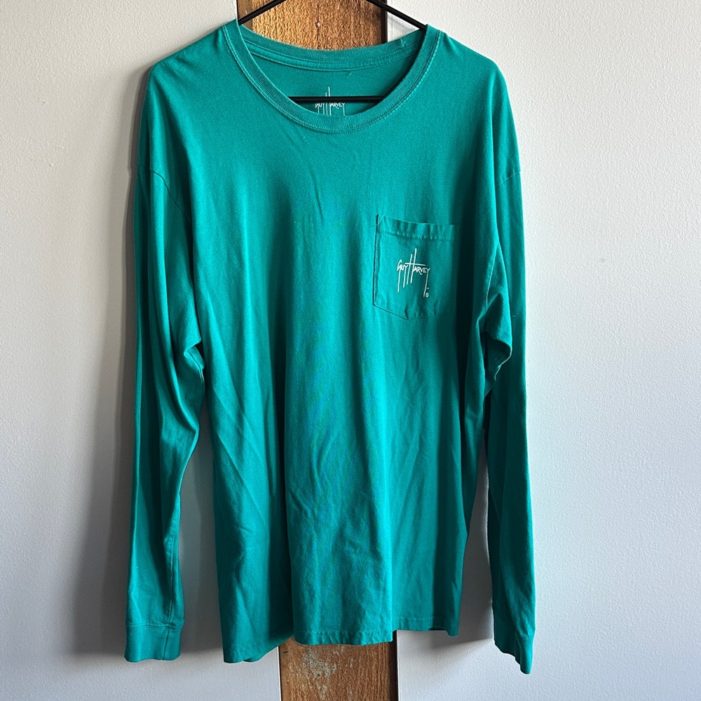 Guy Harvey Turquoise Long Sleeve Tee